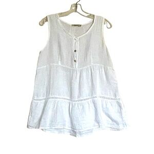 Valentina Naldo Made In Italy Linen Top NWT